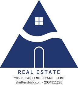 Real Estate logo design, realtor logo, building, construction industry logo stock illustration.