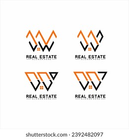 Real Estate logo design with a simple geometric letter W concept.