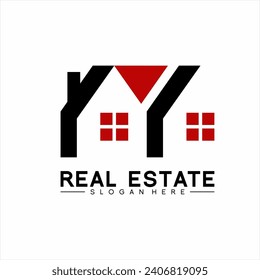 Real Estate logo design with a simple modern letter Y concept.