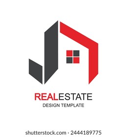 Real estate logo design simple concept Premium Vector