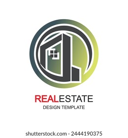 Immobilien-Logo-Design Einfaches Konzept Premium Vektorgrafik