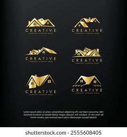 Real estate logo design, simple modern home house logo vector design 