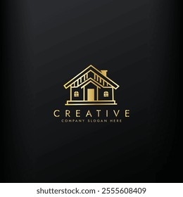 Real estate logo design, simple modern home house logo vector design 