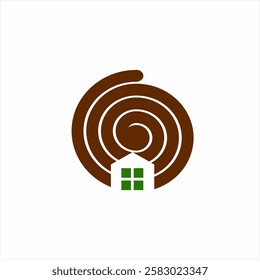 Real Estate logo design with snail house concept.