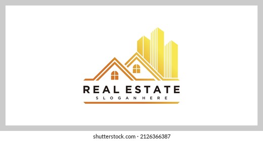 Design des Immobilienlogos mit Stil und kreativem Konzept