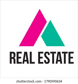 diseño del logo inmobiliario que simboliza la organización de los unos. Es el diseño que usa una organización para su membrete, material publicitario y carteles como emblema.