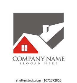 Real estate logo design template vector illustration