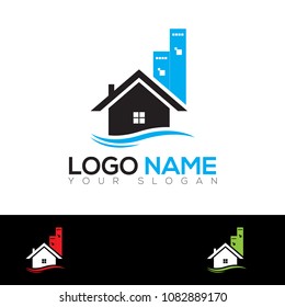 Real Estate Logo Design Template Vector EPS File