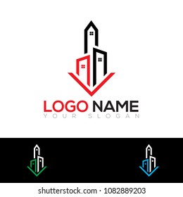 Real Estate Logo Design Template Vector