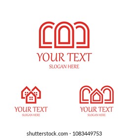 Real estate logo design template. Home logo design concept. Vector illustration
