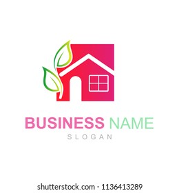 real estate logo design template, building icon, house logo