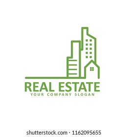 Real estate logo design template ,House logo ,Building logo design concept ,Vector illustration