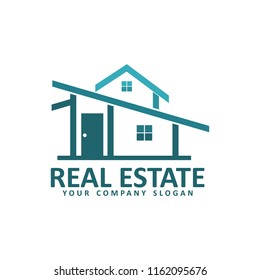 Real estate logo design template ,House logo ,Building logo design concept ,Vector illustration