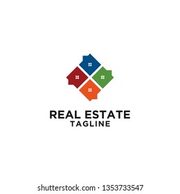 Real Estate logo design template. - Vector