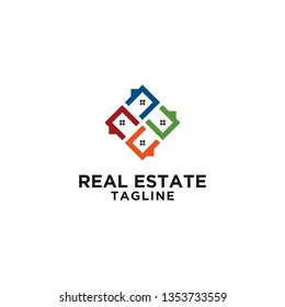 Real Estate logo design template. - Vector