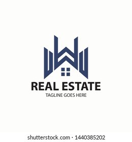 Real estate logo design template. Vector illustration