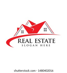 Real estate logo design template vector illustration