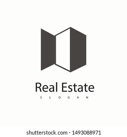 Real Estate Logo Design Template Isolated On White Background