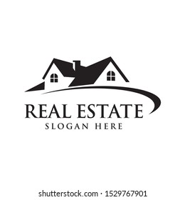 Real estate logo design template vector illustration