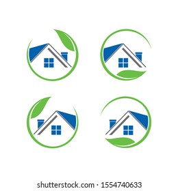 Real estate logo design template vector illustration
