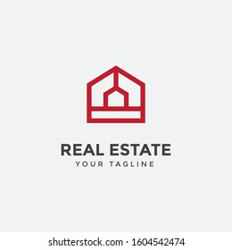 real estate logo design template, Construction Architecture Building symbol vector editable