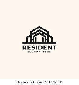 Real estate logo design template - Good to use for Construction and Architecture Building Logo