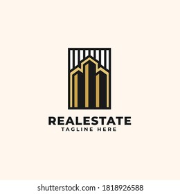 Real estate logo design template - Good to use for Construction and Architecture Building Logo