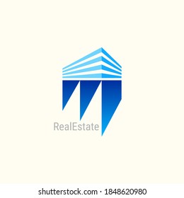Real estate logo design template, Construction Architecture Building symbol vector.