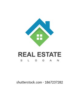 Real Estate Logo design template.  Roofing logo vector.