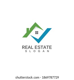 Real Estate Logo design template. Roofing logo vector