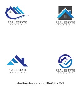 Real Estate Logo design template. Roofing logo vector