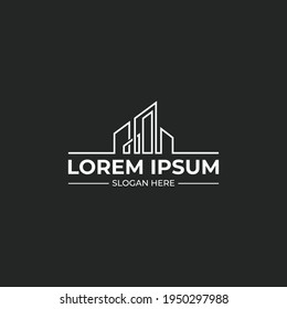 Design-Vorlage für das Immobilienlogo