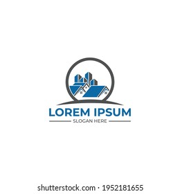 Plantilla de diseño de logotipo inmobiliario