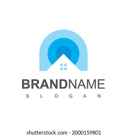 Real Estate Logo design template.  Roofing logo vector.