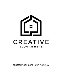 Real estate logo design template