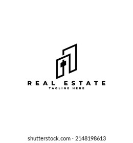 Real estate logo design template vector illustration