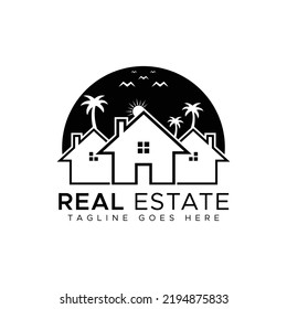 Plantilla de diseño de logotipo inmobiliario