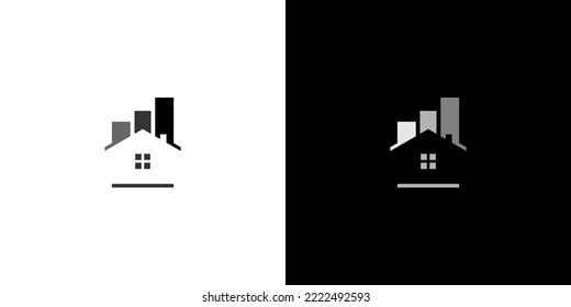 real estate logo design template, Construction Architecture Building symbol vector editable