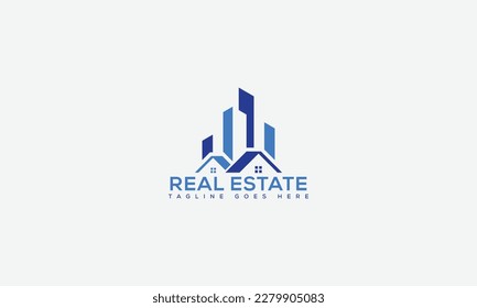 Elemento de promoción de marca gráfica vectorial de plantilla de diseño de logotipo inmobiliario.