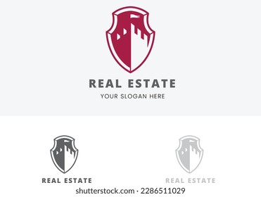 plantilla de diseño de logotipo inmobiliario 