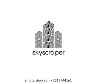 Real estate logo design template for business identity. Modern building logo.