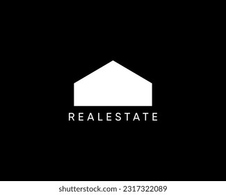 Real estate logo design template for business identity.