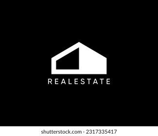 Real estate logo design template for business identity. Modern real estate, building, apartment, property, construction and architecture design concept.