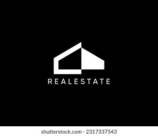 Real estate logo design template for business identity.