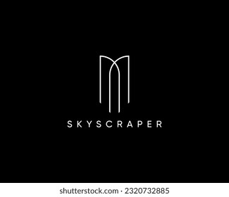 Real estate logo design template for business identity.