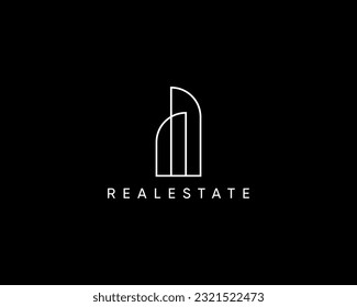 Real estate logo design template for business identity.