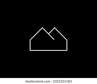 Real estate logo design template for business identity. Modern real estate, house, apartment, construction, property logo design concept.
