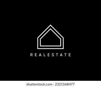 Real estate logo design template for business identity. Modern real estate, house, apartment, construction, property logo design concept.