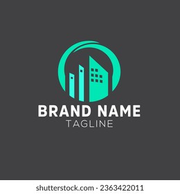 Real estate logo design template. Building and apartment vector logo icon