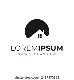 Ilustración vectorial de Plantilla de diseño de logotipo de bienes raíces. Logotipo del hogar